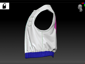 biker vest 3Dモデル