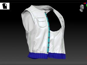 biker vest 3Dモデル