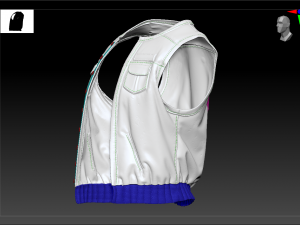 biker vest 3Dモデル