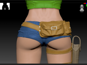 Lady biker 3Dモデル