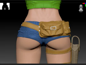 Senhora motociclista Modelo 3D