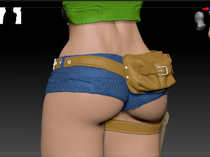 Senhora motociclista Modelo 3D