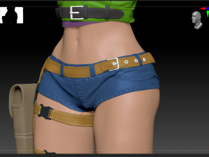 Lady biker 3Dモデル