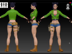 Lady biker 3Dモデル