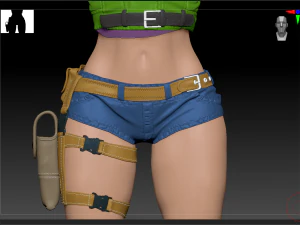 Senhora motociclista Modelo 3D