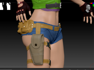 Lady biker 3Dモデル