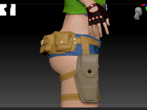 Lady biker 3Dモデル