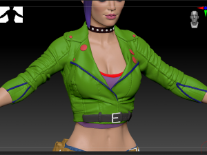 Lady biker 3Dモデル