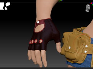 Lady biker 3Dモデル