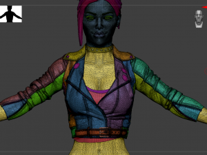 Lady biker 3Dモデル