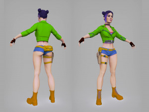 Lady biker 3Dモデル