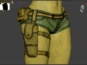 Senhora motociclista Modelo 3D