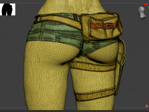 Senhora motociclista Modelo 3D