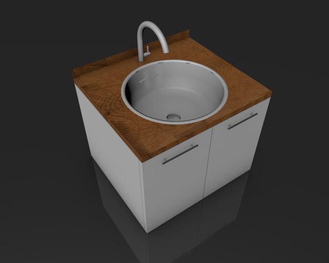 kitchen sink Model 3D .c4d .max .obj .3ds .fbx .stl .blend