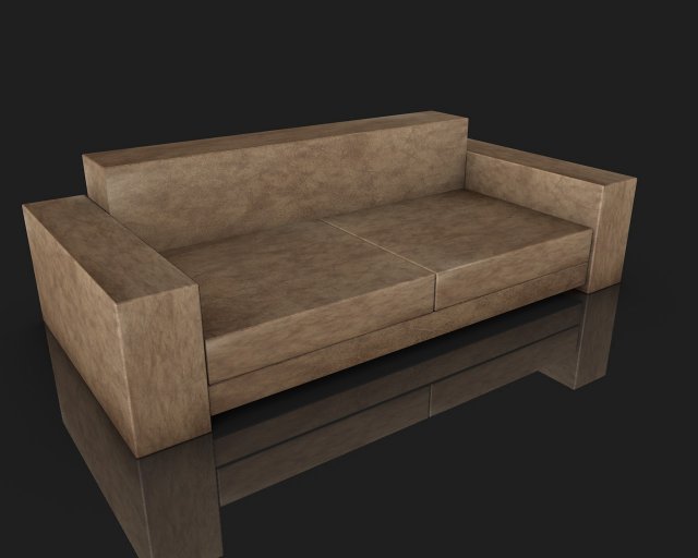 sofa leather Modelo 3D .c4d .max .obj .3ds .fbx .stl .blend 