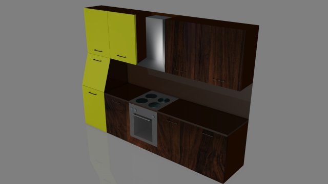 kitchen 3D Model .c4d .max .obj .3ds .fbx .stl .blend 
