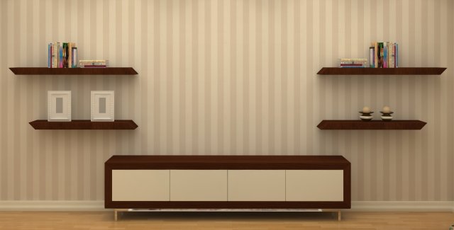 Tv Unit 3d Model In Shelving 3dexport Tv Unit 3d Model In Shelving 3dexport
