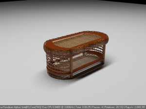 wicker furniture 3D मॉडल