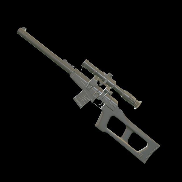 vss with pso1 and bullets 3D Model .c4d .max .obj .3ds .fbx .stl .blend 