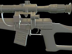 vss with pso1 and bullets 3D Model