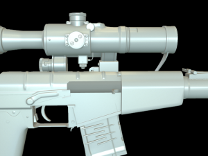 vss with pso1 and bullets 3D Model
