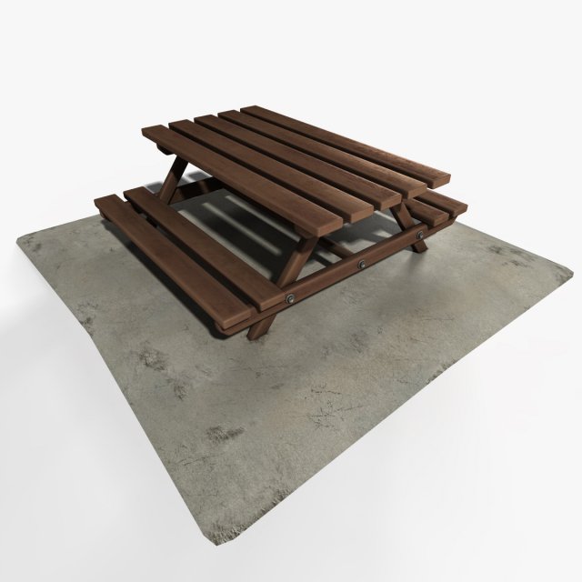 picnic table Modèle 3D .c4d .max .obj .3ds .fbx .stl .blend 