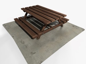 picnic table Modelo 3D