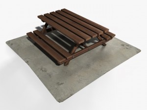 picnic table Modèle 3D