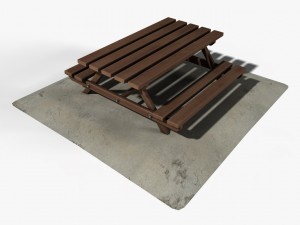 picnic table Modèle 3D