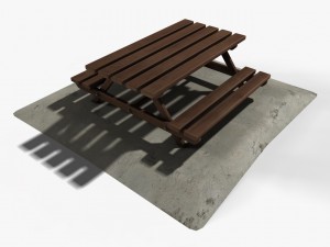 picnic table Modèle 3D
