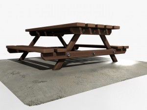 picnic table Modèle 3D