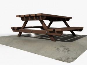 picnic table Modèle 3D