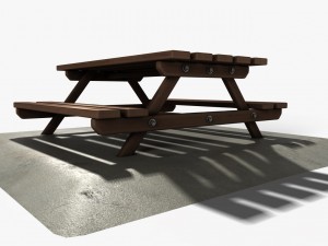picnic table Modèle 3D