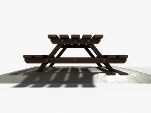 picnic table Modèle 3D