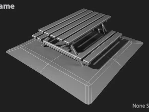table de pique-nique Modèle 3D