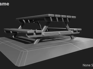table de pique-nique Modèle 3D