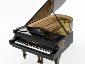 piano classic model 3D Модель