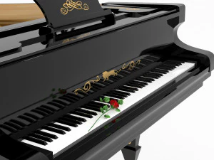piano classic model 3D Model