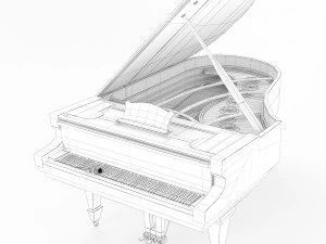 piano classic model 3D Model