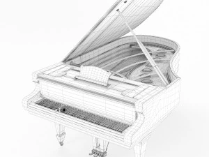piano classic model 3D Model