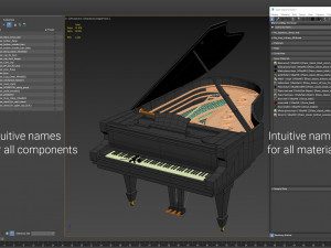 piano classic model Modelo 3D
