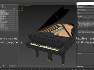 piano classic model 3D Model