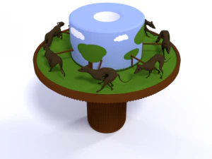 greyhouds corousel 3D Print Model