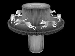 greyhouds corousel 3D-Druckmodell