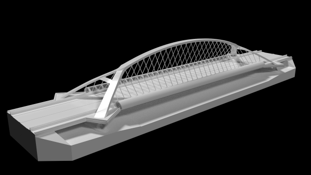 printable third millennium bridge form zaragoza 3D Print Model .c4d .max .obj .3ds .fbx .lwo .lw .lws