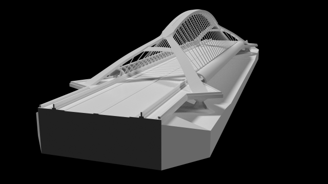Download printable third millennium bridge form zaragoza 3D Model