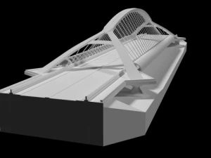 printable third millennium bridge form zaragoza 3D Print Model