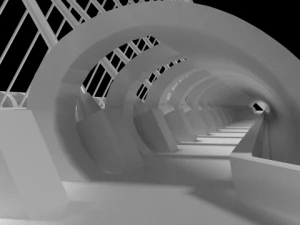 printable third millennium bridge form zaragoza 3D Print Model