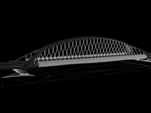 printable third millennium bridge form zaragoza 3D Print Model
