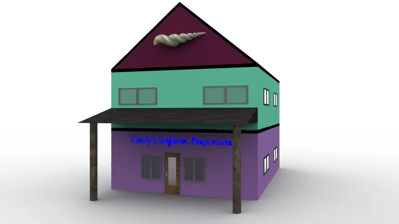 beachside emporium 3D Model .c4d .max .obj .3ds .fbx .stl .blend 